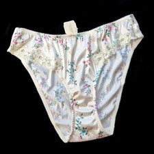 NWT 80s Vintage VICTORIA'S SECRET Second Skin SATIN Panties HI-CUT Underwear 7/L