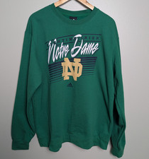 Adidas Notre Dame Fighting Irish Crewneck Sweatshirt XL Green Vintage 2013