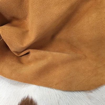Avetco Cognac Pig Suede Leather   Velvet Touch | 1 or 2 Whole Hides | 6 8 SF
