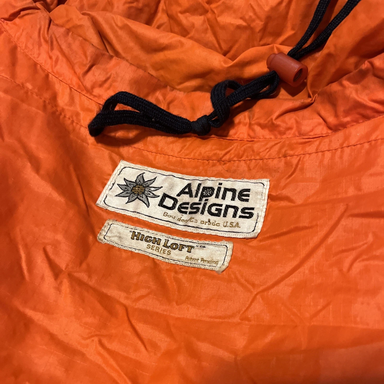 Alpine Designs Adult Large Goose Down Sleeping Bag Vintage.