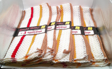 Vintage Hanson Textile All Woven Cotton Utility Dishcloths 12x14 NOS Made In USA