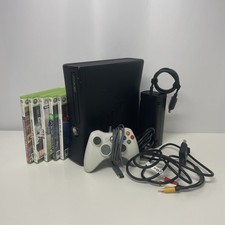 Microsoft Xbox 360 Slim 4GB Matte Black Console Controller Games 