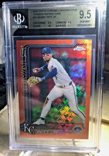 2025 BOBBY WITT JR. BGS 9.5 Topps Chrome Logofractor Orange Refractors POP 1