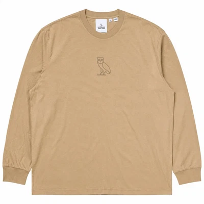 OVO Tanin Brown Center OG Owl Logo Longsleeve Shirt - 3XL - Authentic - Image 1 of 2
