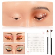Silicone Makeup Practice Board - Face  Eyes Mannequin for Artists  Bright