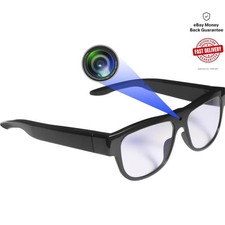 1080p Wearable Video Recording Glasses - Lightweight Action Camera with 32GB
