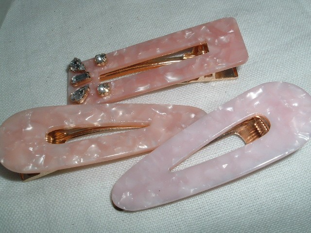 3 Marbled Pink Lucite 3