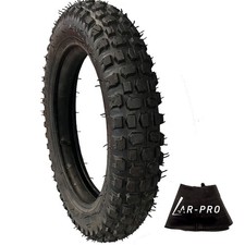 1 Set 3.00-12 Dirt Bike Tire and Inner Tube Set - Universal Replacement 80/...