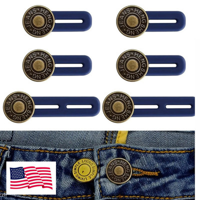 6PCS Jeans Button Extender Adjustable Waist Extender for Men Women Pants*