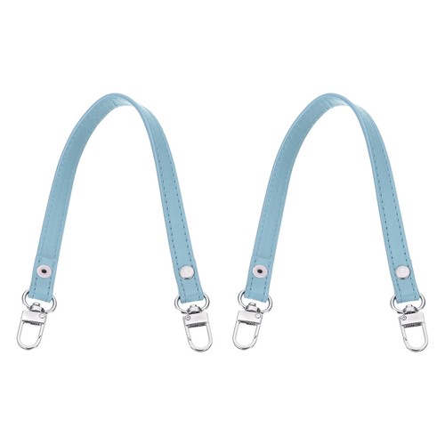 2 Pcs Leather Purse Handle Strap, 13" Purse Strap DIY Replacement Blue - Picture 1 of 7