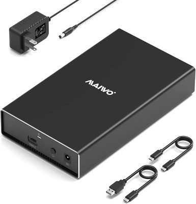 MAIWO External SAS/SATA Enclosure - 2.5/3.5 inch SSD/HDD, SAS to USB3.1 Conve...