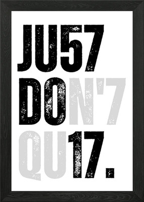 Just Do It Framed Wall Art Poster Canvas Print Picture