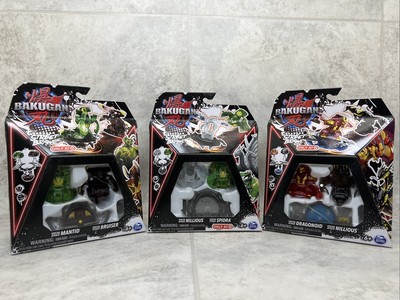 Lot Of 3 Bakugan Special Attack Nillious, Dragonoid, Mantid, Bruiser