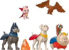 DC League of Super Pets Figure Multi Pack 6 Character Action Figures for Kids