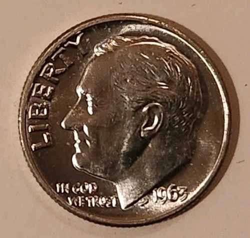 1963 P Roosevelt Dime Uncirculated 90% Silver
