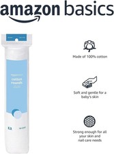 Hypoallergenic 100 Cotton Rounds for Makeup Removal and Skincare, 100 Count, 1