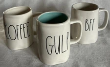 Rae Dunn Artisan Collection By Magenta- Mugs Mixed Lot of 3 (Coffee, Gulp, BFF)