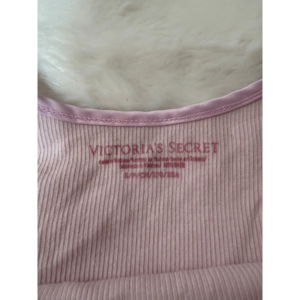 Camiseta sin mangas de colección Y2K años 2000 Victoria’s Secret Angel rosa acanalada Fairy Glam S Foto 3 de 4