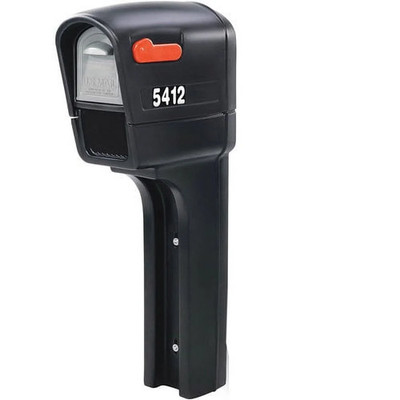 Step2 MailMaster Plus Heavy-duty Plastic Overpost Mailbox and Post Combo, Black