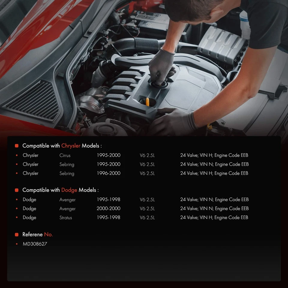 Engine Oil Pump for Dodge Avenger 1995-1998 2000 Chrysler Sebring 1995-2000 2.5L - Image 2 of 4