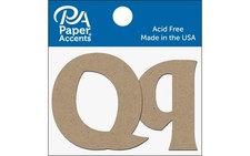 Chipboard Letter 2" Qq 2pc Natural