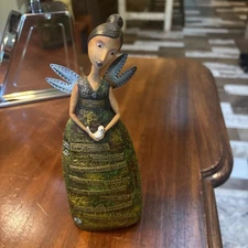 DEMDACO Kelly Rae Roberts SIGNED BELIEVE WIDE Resin Angel Figurine