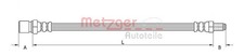 Original METZGER Bremsschlauch 4110483 für Alfa Romeo
