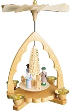 16330 - Richard Glaesser Pyramid - Nativity Scene - 7.5"H x 5.25"W x 5.25"D