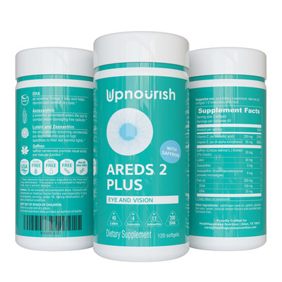 Upnourish Areds 2 - Advanced Eye Vitamin Supplement For Macular Health And Dry