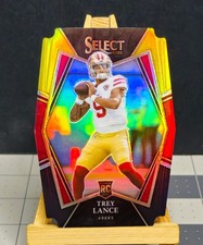 2021 Select #145 Trey Lance RC  BLACK & GOLD PRIZM DieCut 49ers Rookie Card . rookie card picture
