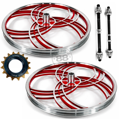 Ruota Anteriore AltaLine 20 Pollici GT Style - Per BMX, Mountain Bike E Cruiser! Plastica, 6 Razze, Freewheel