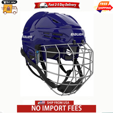Bauer Re-Akt 55 Combo Hockey Helmet, Navy Blue