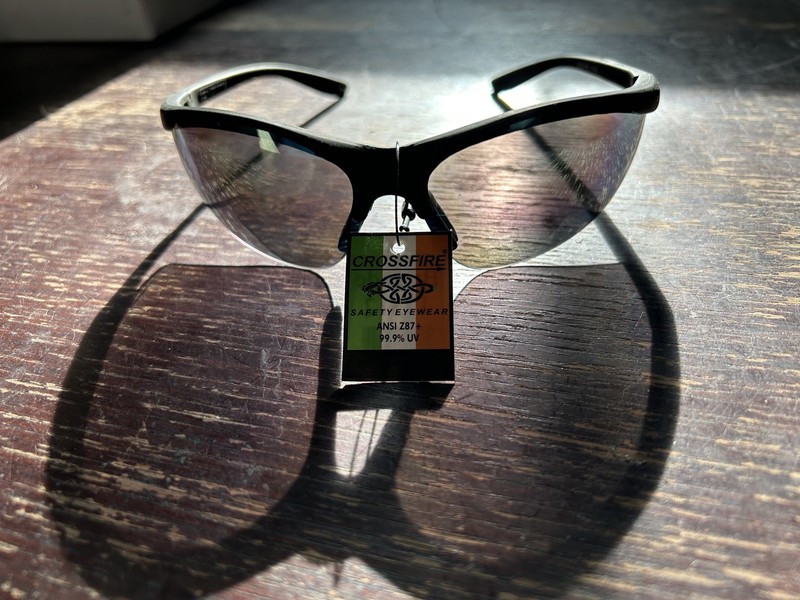 (9) Crossfire Brigade #17312 Black frame yellow revo lens safety glasses