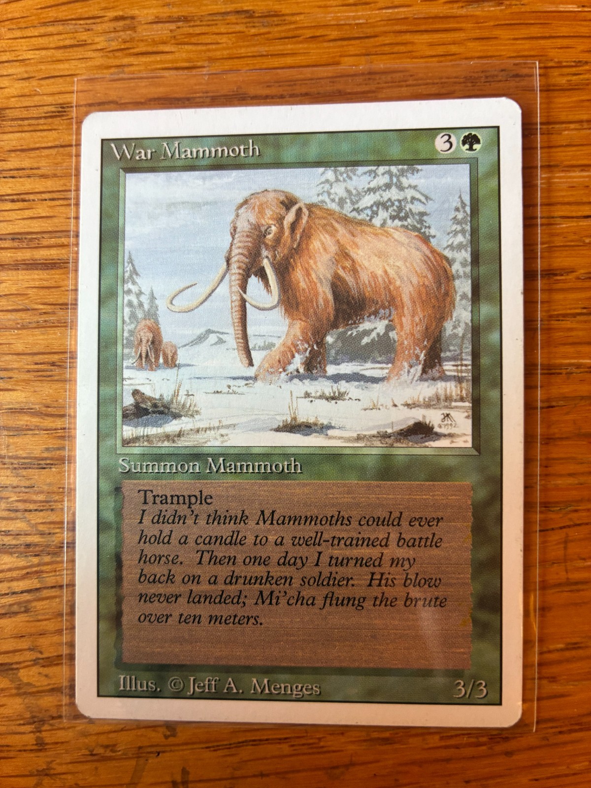 War Mammoth Revised Edition Magic The Gathering MTG 3rd Ed HP 1994 Green