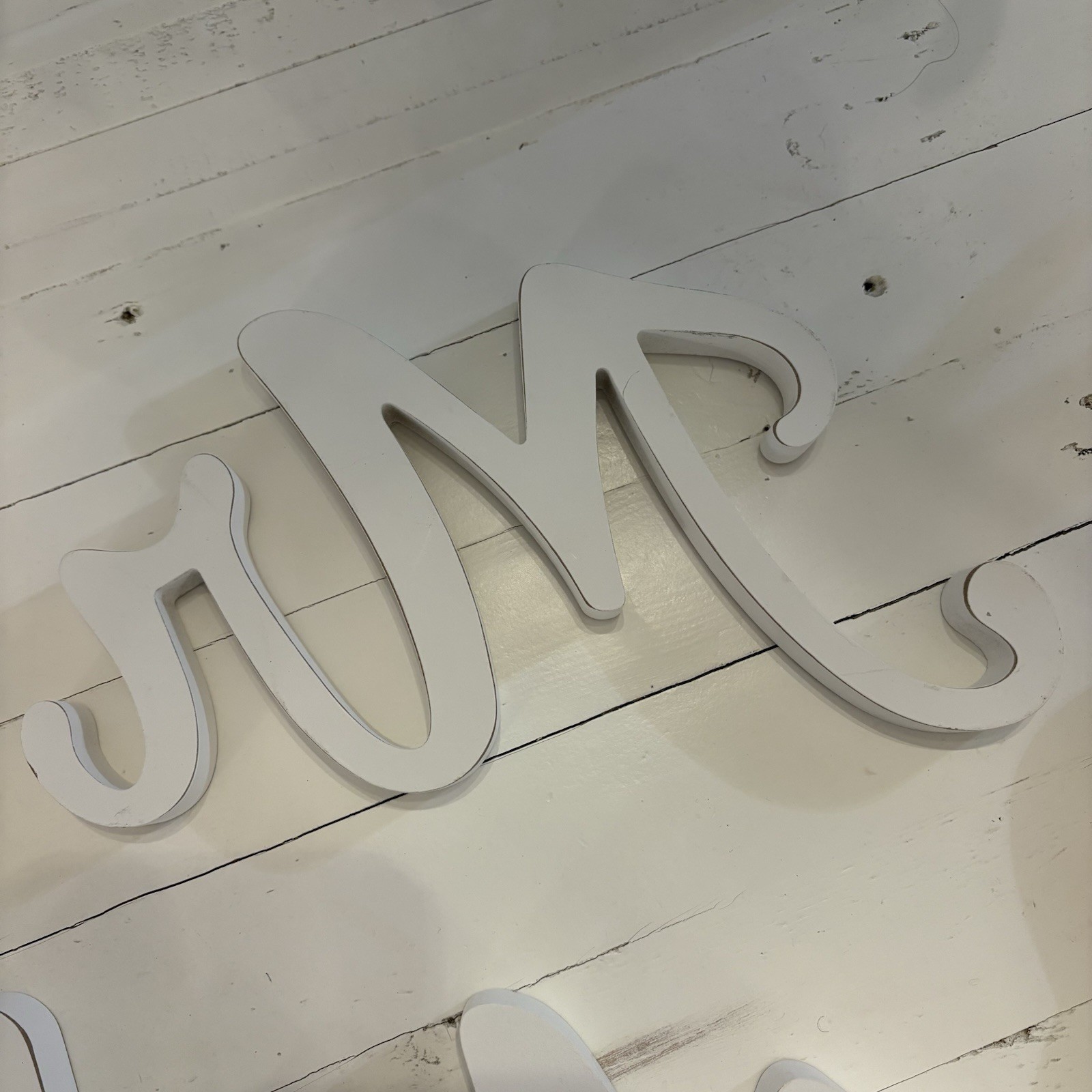 Mr. & Mrs. 3-Piece Sign Decor for Wedding, Shower, Engagement, Antique White