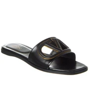 Valentino Vlogo Cutout Leather Sandals Women's