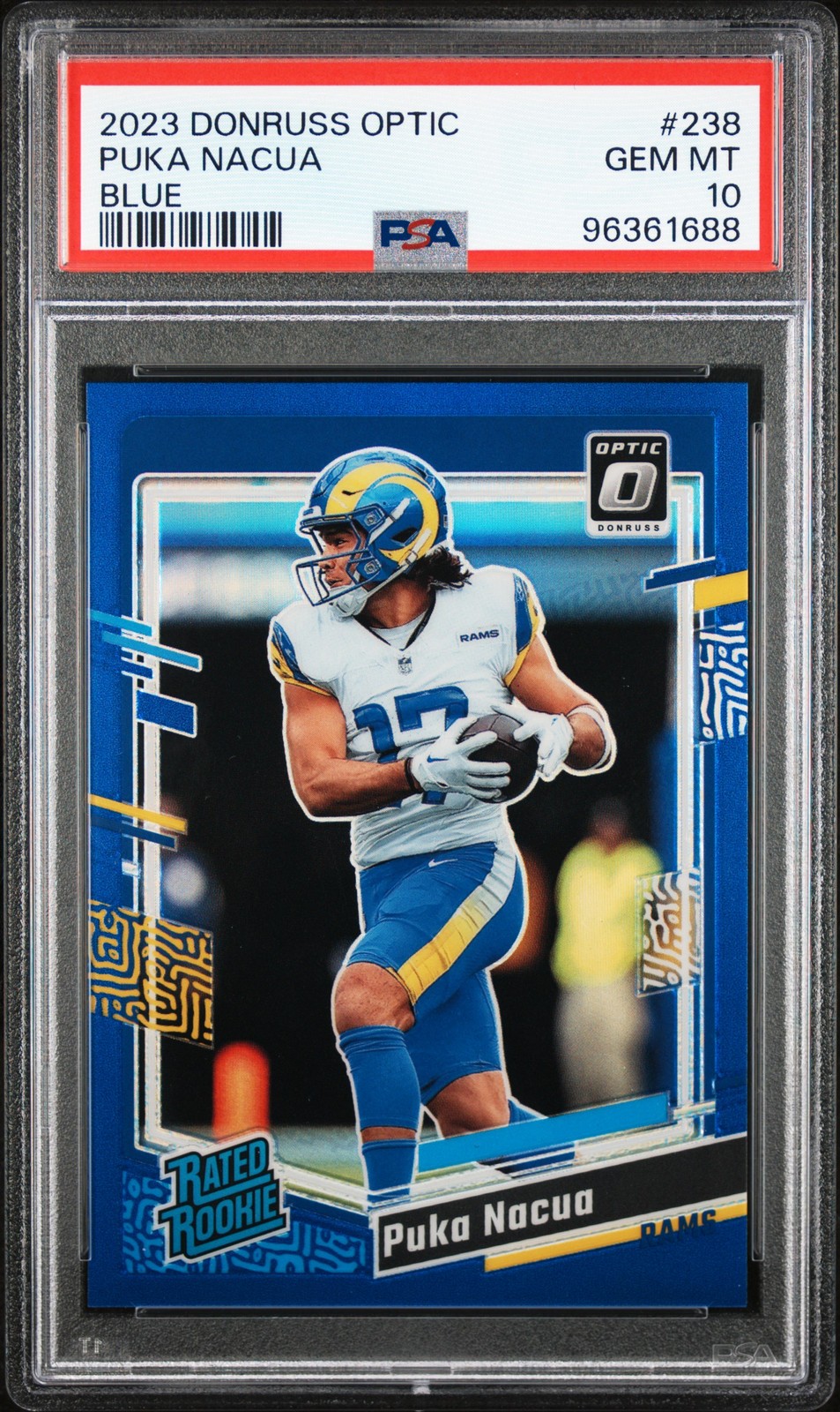 2023 PANINI DONRUSS OPTIC BLUE #238 PUKA NACUA 154/199 PSA 10