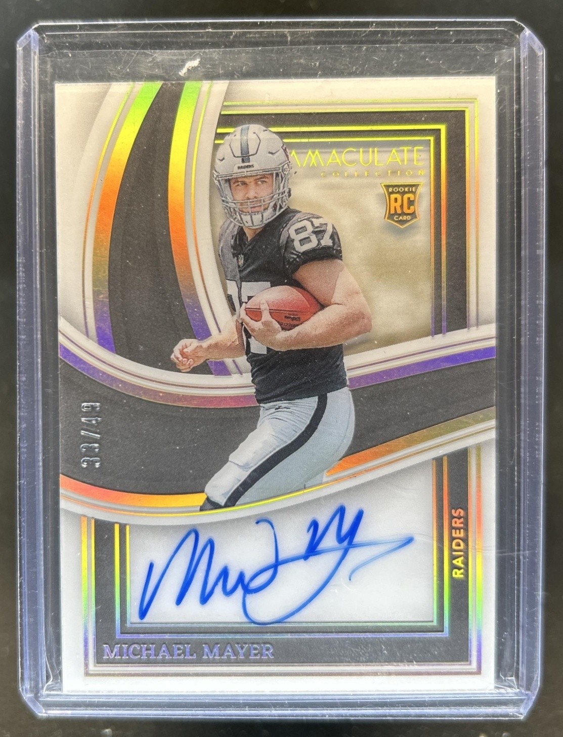 2023 Immaculate Michael Mayer Rookie Shadowbox Signatures RC Auto Autograph #/49 view 1