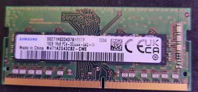 Samsung 16GB DDR4 3200MHz SODIMM Laptop RAM 1Rx8 PC4-3200AA M471A2G43AB2-CWE