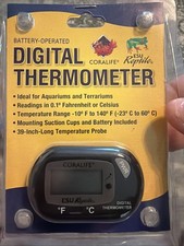 New Coralife Digital Thermometer - Digital Thermometer Aquarium Terrarium New