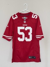 NaVorro Bowman San Francisco 49ers #53 Red/White Nike NFL Mens Sz S Screenprint