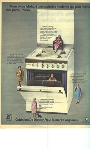 PUBLICITE  1973    DE DIETRICH  cuisinière moderne - Foto 1 di 1