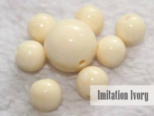 Round Resin Imitation Ivory Loose Craft Beads lot 6/8/10/12/14/16/18/20/25/30mm