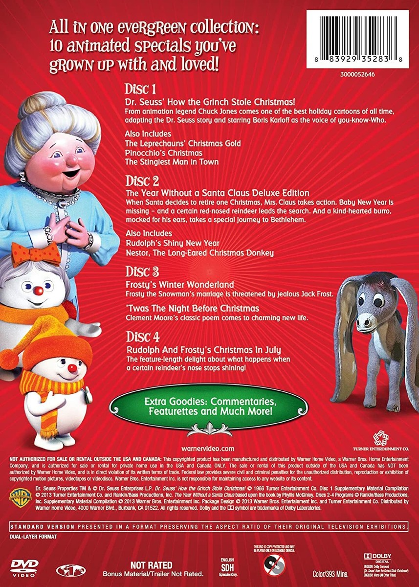 Classic Christmas Favorites (10 Holiday Favorites on a 4 Disc DVD
