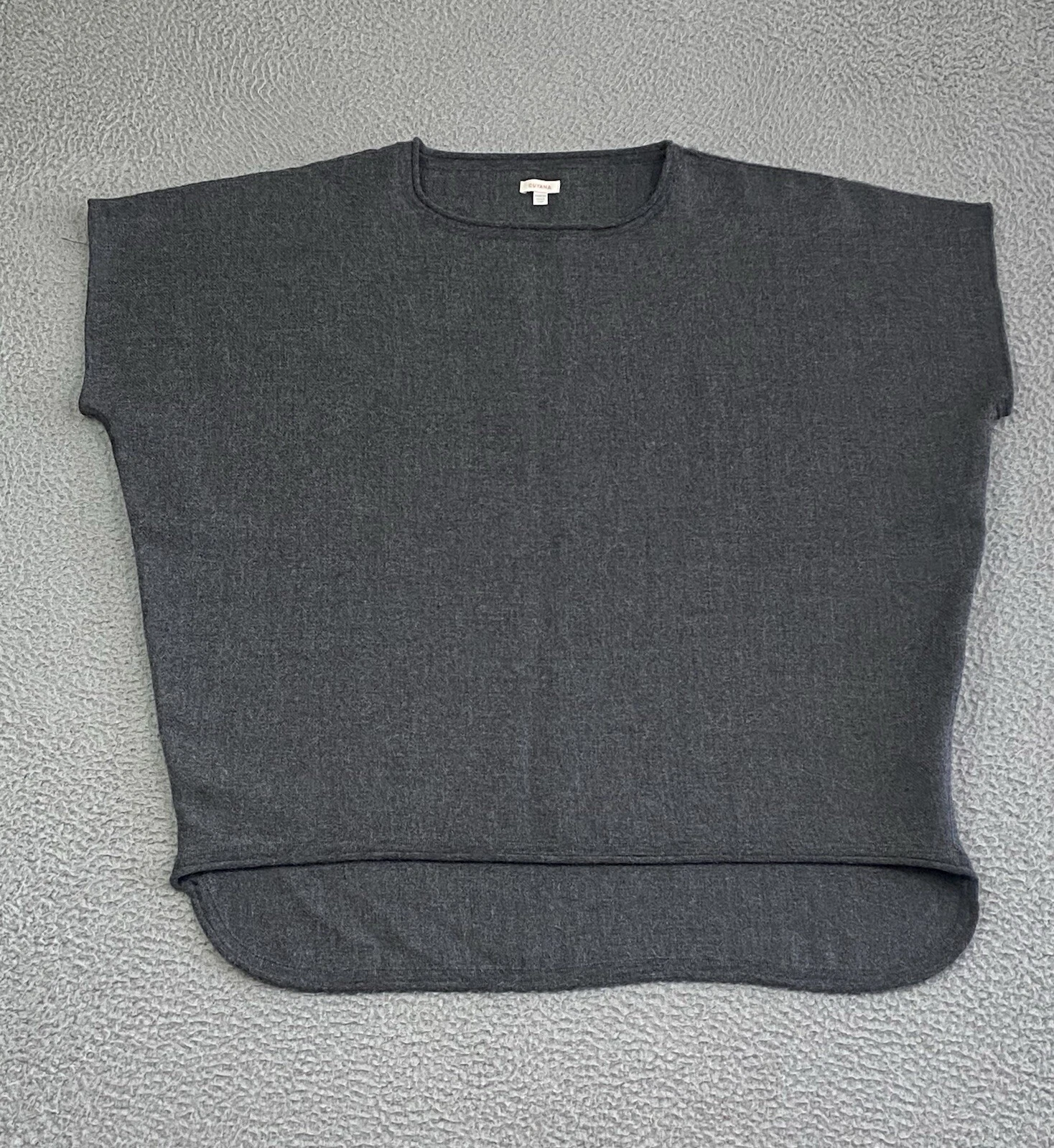 Cuyana Size Regular Gray Oversized 100% Baby Alpaca Sweater Poncho Top EXC Cond