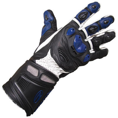 Richa Men's Leather Mugello Summer Motorcycle Gloves - Blue Size XL