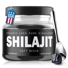 Organic 100 Pure HIMALAYAN Shilajit Resin: 25 GRAMS  Measuring Spoon