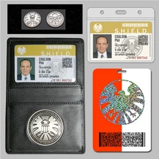 Agents of S.H.I.E.L.D. Shield Badge Holder Phil Coulson's 2 cards + FREE Coin