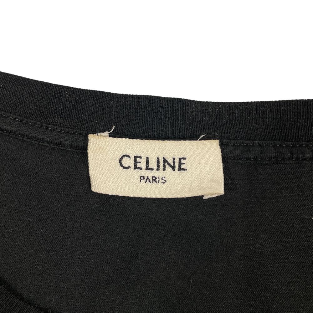 CELINE X008370E logo print t-shirt black XL Genuine / Z2135 CELINE X008370E logo print t-shirt black XL Genuine / Z2135