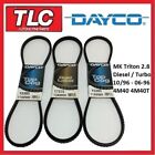 <!--F#f_0-->Dayco Fan Belt Kit (3 Belts) Triton MK 2.8 Diesel 4M40 4M40T 10/96 - 06/06<!--F/-->